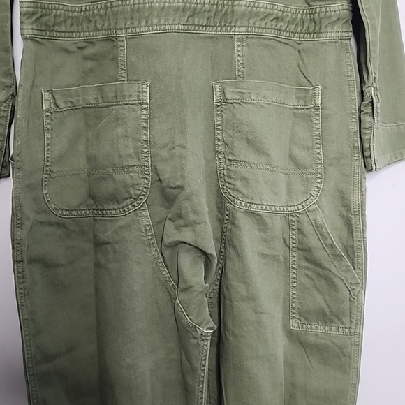 NWT Sandrine Rose x Free People Army Jumpsuit Linen Cotton Small Military Green - Picture 12 of 15